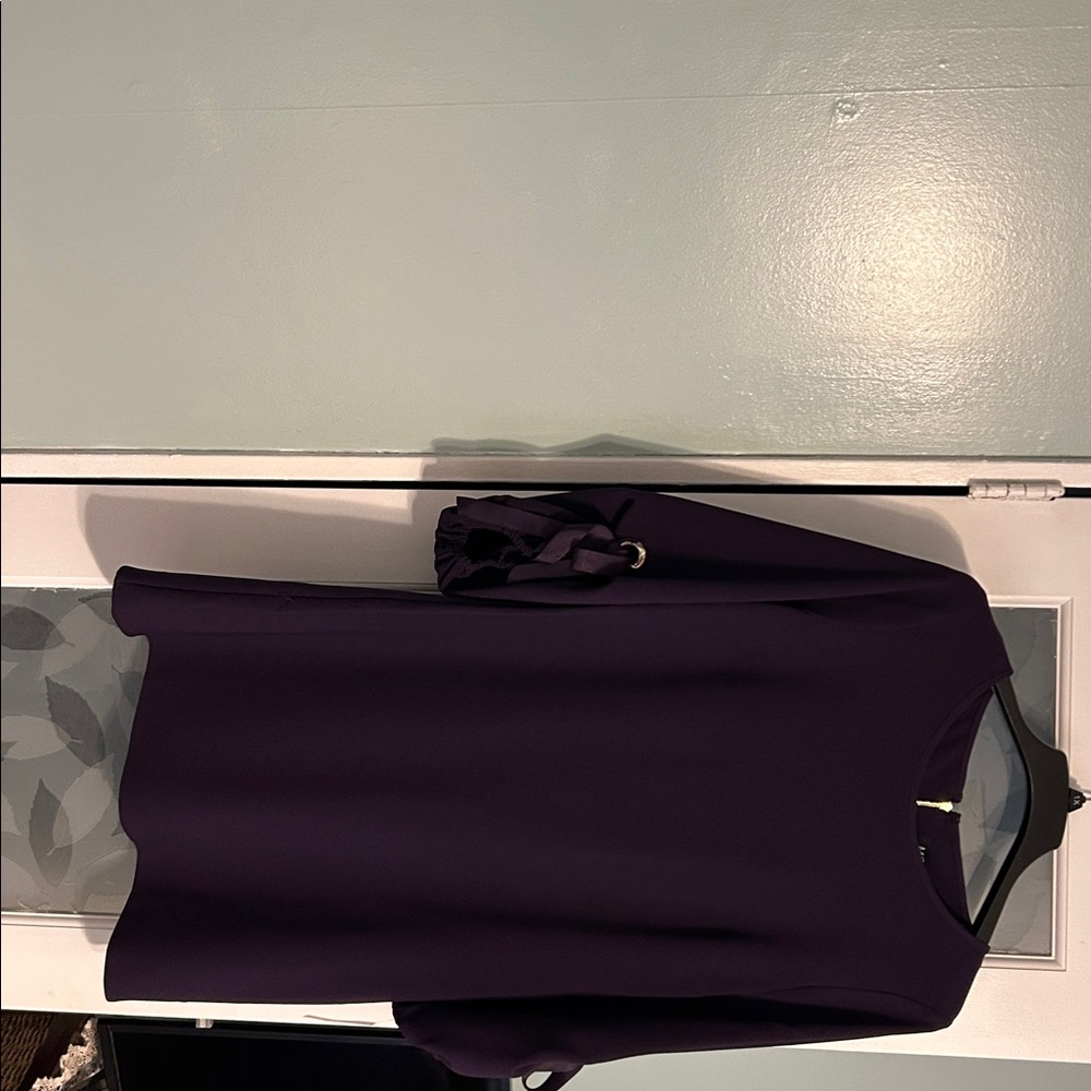 MSK Deep Purple dress, size Large.  Gold accents.